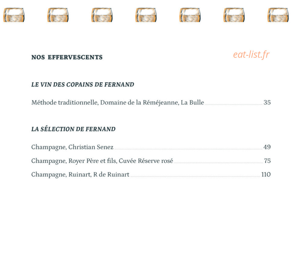 Chez Fernand — carte page 7