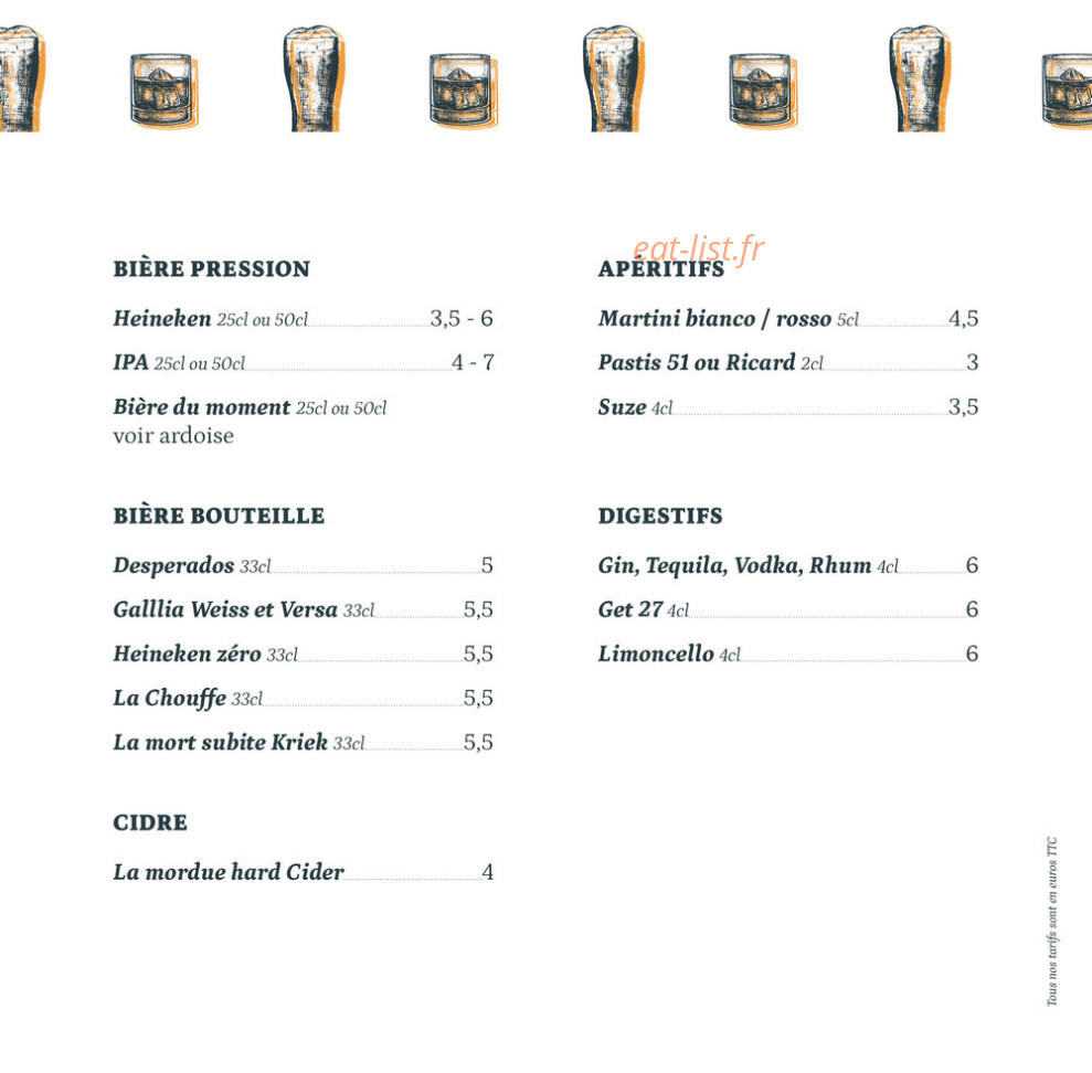 Chez Fernand — carte page 8