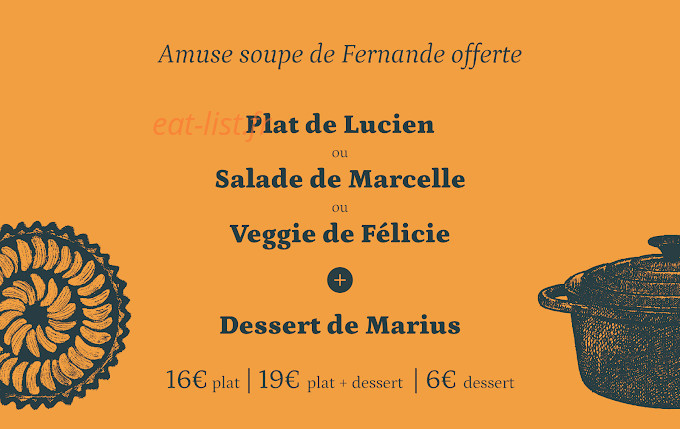 Chez Fernand — carte page 1