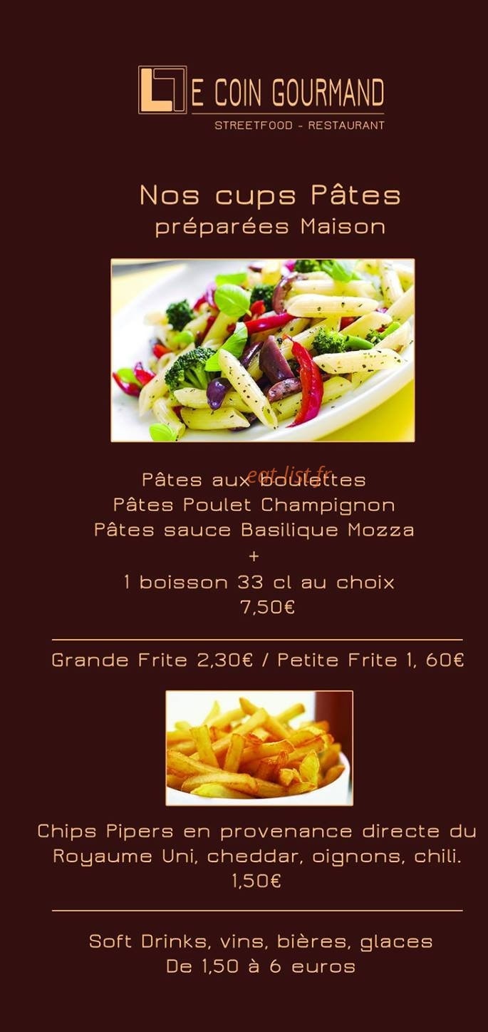 Le Coin Gourmand — carte page 3