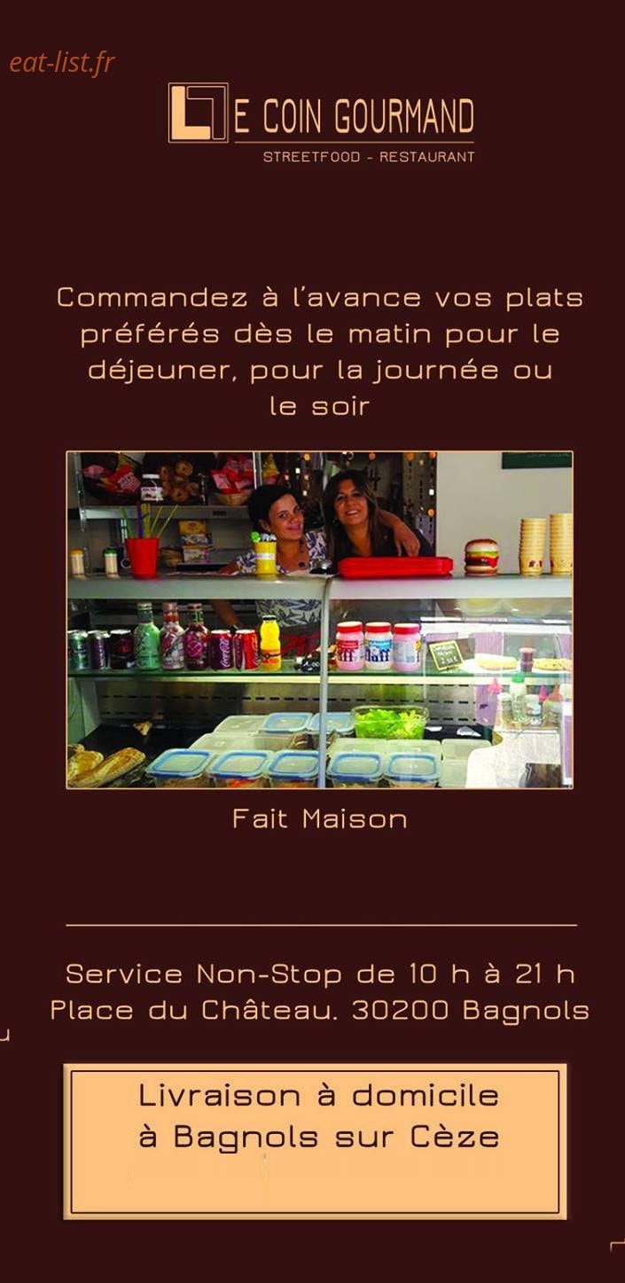 Le Coin Gourmand — carte page 6