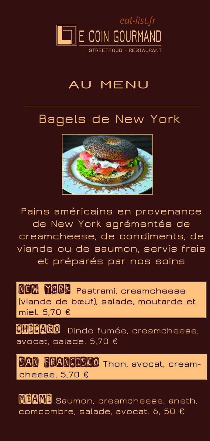 Le Coin Gourmand — carte page 2
