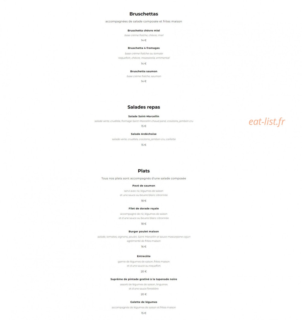 Le P'tit Creux — carte page 2