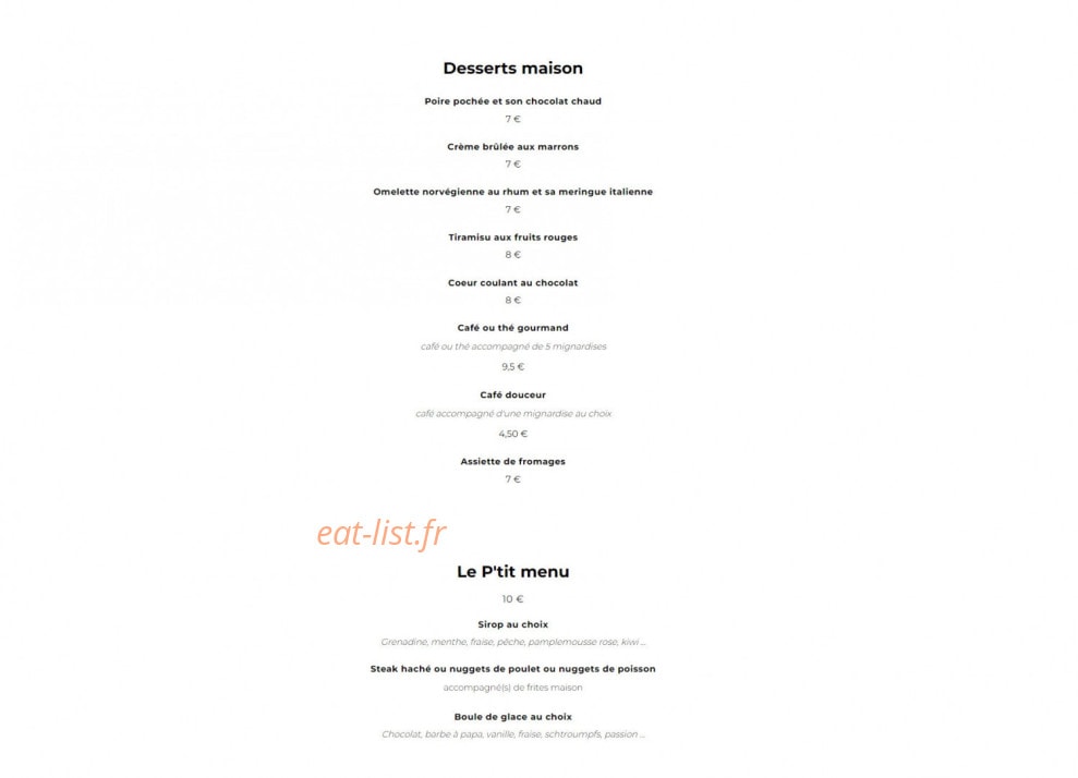 Le P'tit Creux — carte page 3