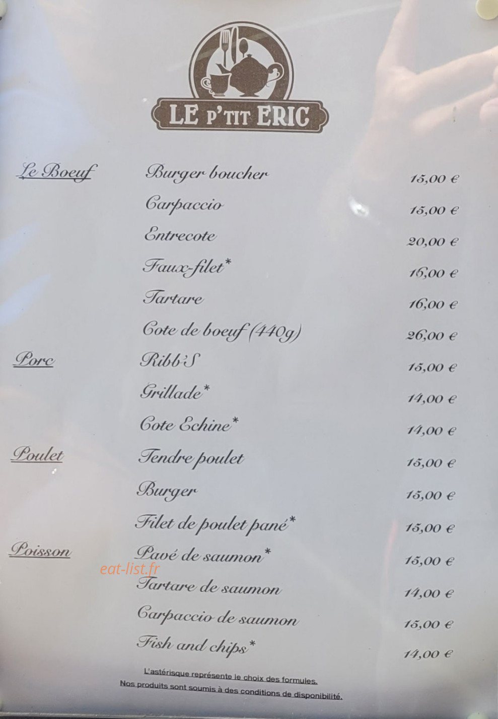 Le P’tit Eric — carte page 3