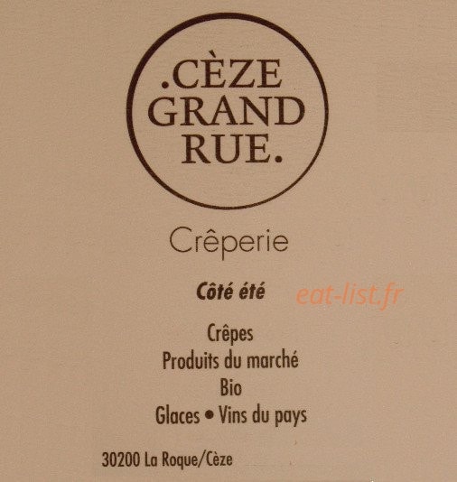 Cèze Grand Rue — carte page 1