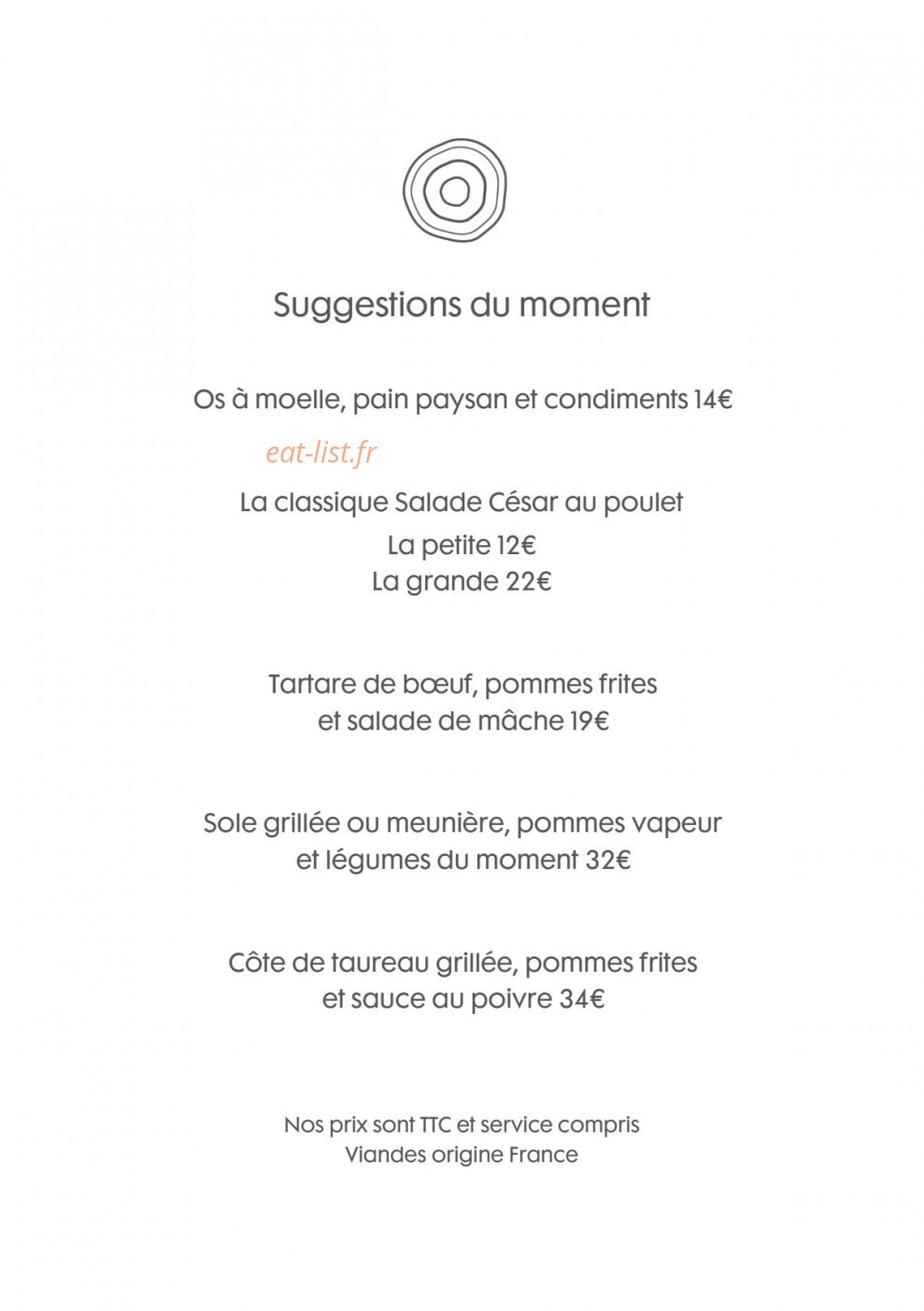 Bistro de Montcaud — carte page 3