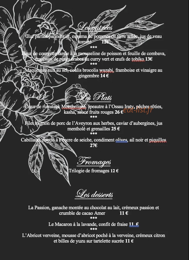 Les Roses Blanches — carte page 1