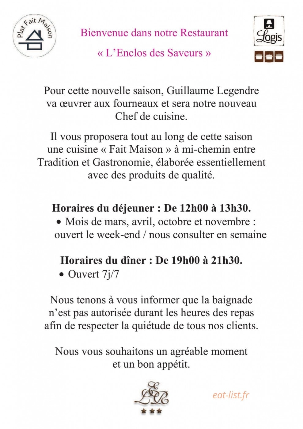 L’Enclos des Saveurs — carte page 5