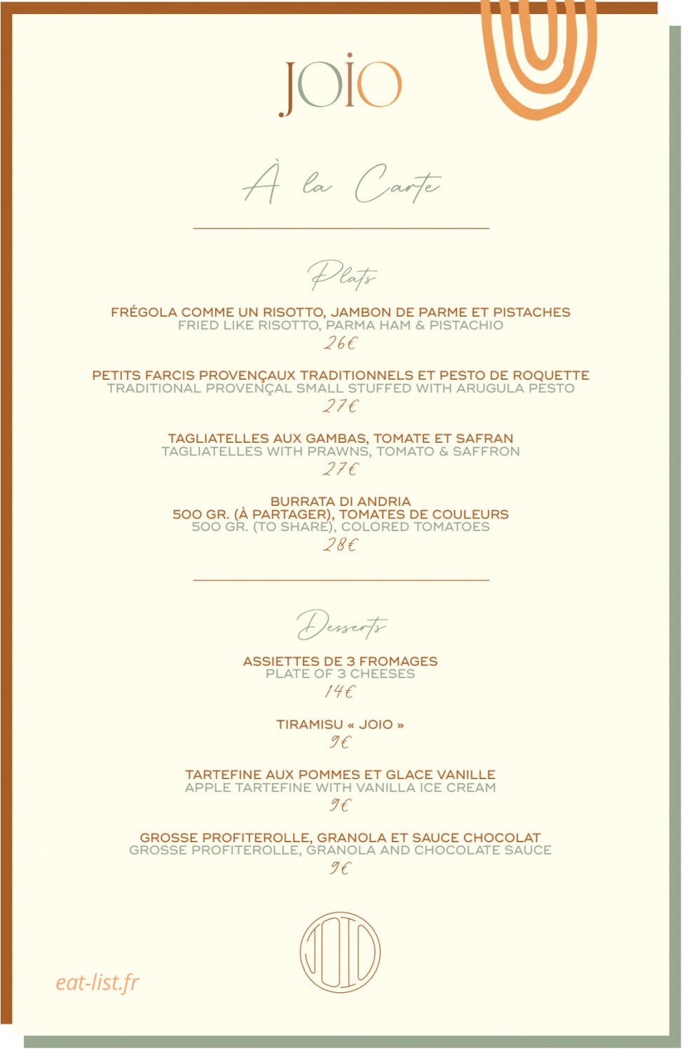 Joio — carte page 3