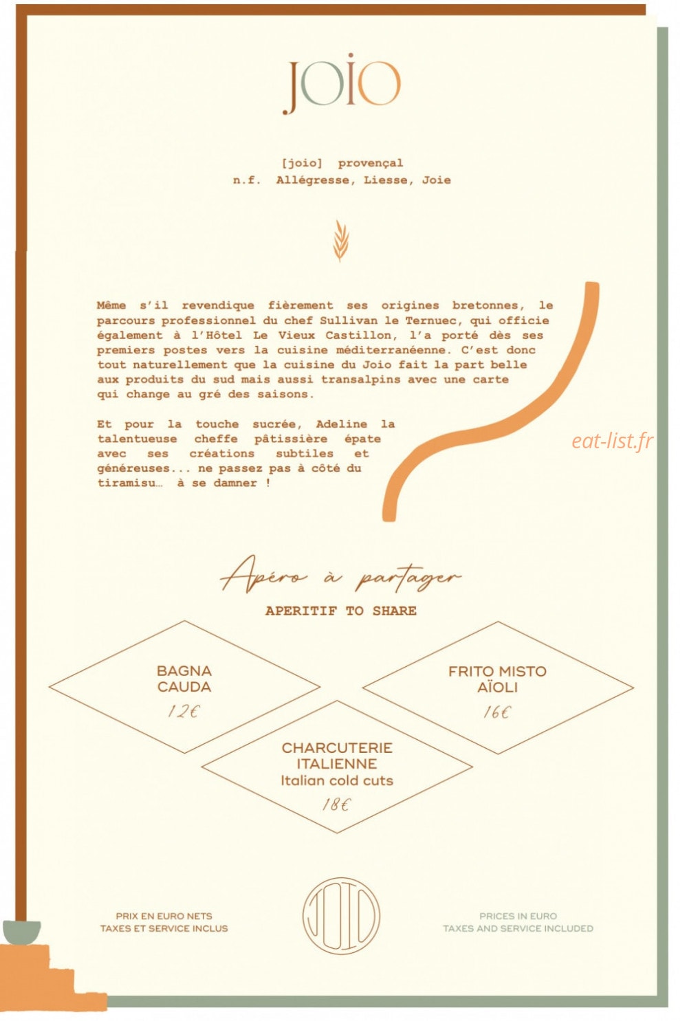 Joio — carte page 1