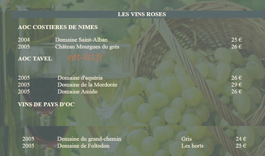 L'amphytrion — carte page 2