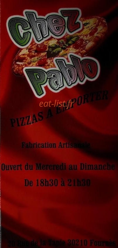 Chez Pablo — carte page 1