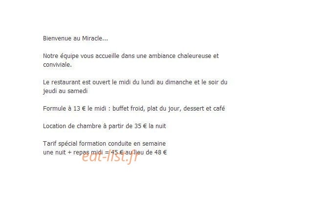 Le Miracle — carte page 1