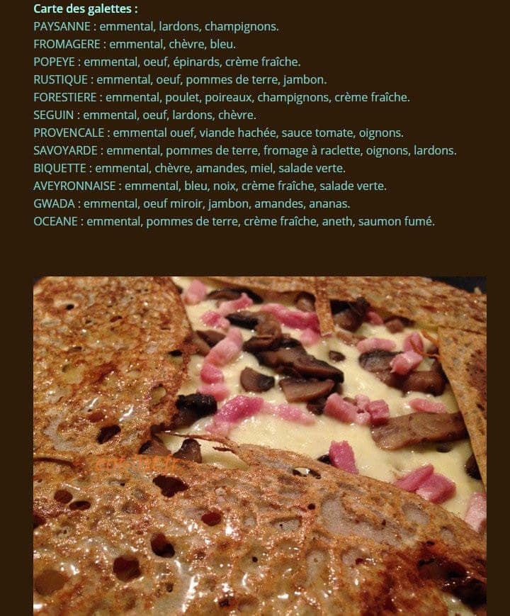 La Crêpe Rit — carte page 1