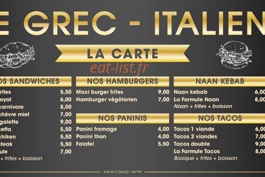 Le Grec Italien — carte page 1