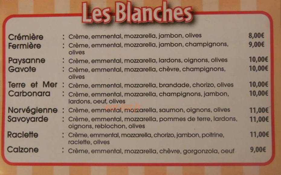 Pizz A Jé — carte page 3