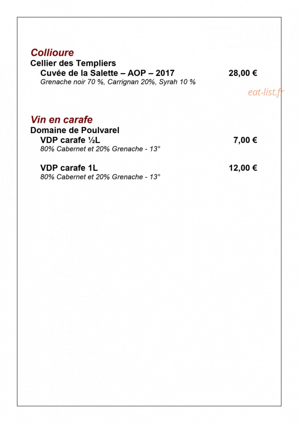 Archestrate — carte page 5