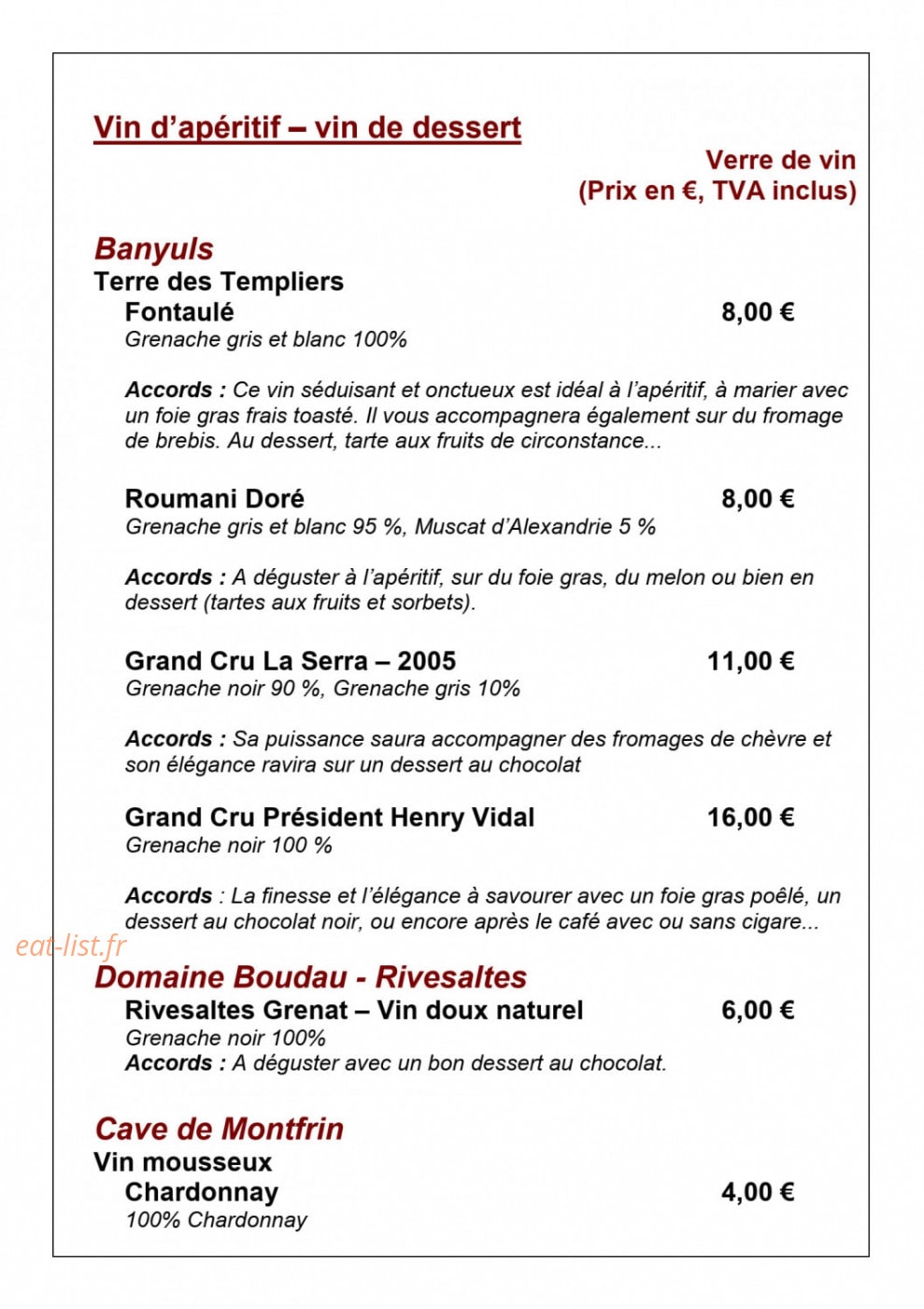 Archestrate — carte page 9