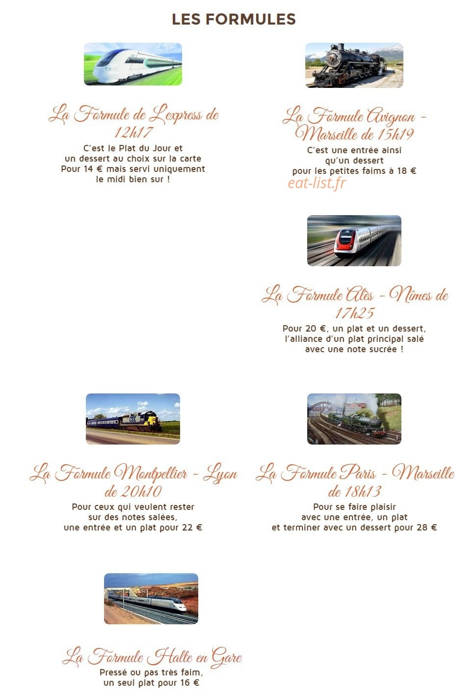 La Petite Gare — carte page 1