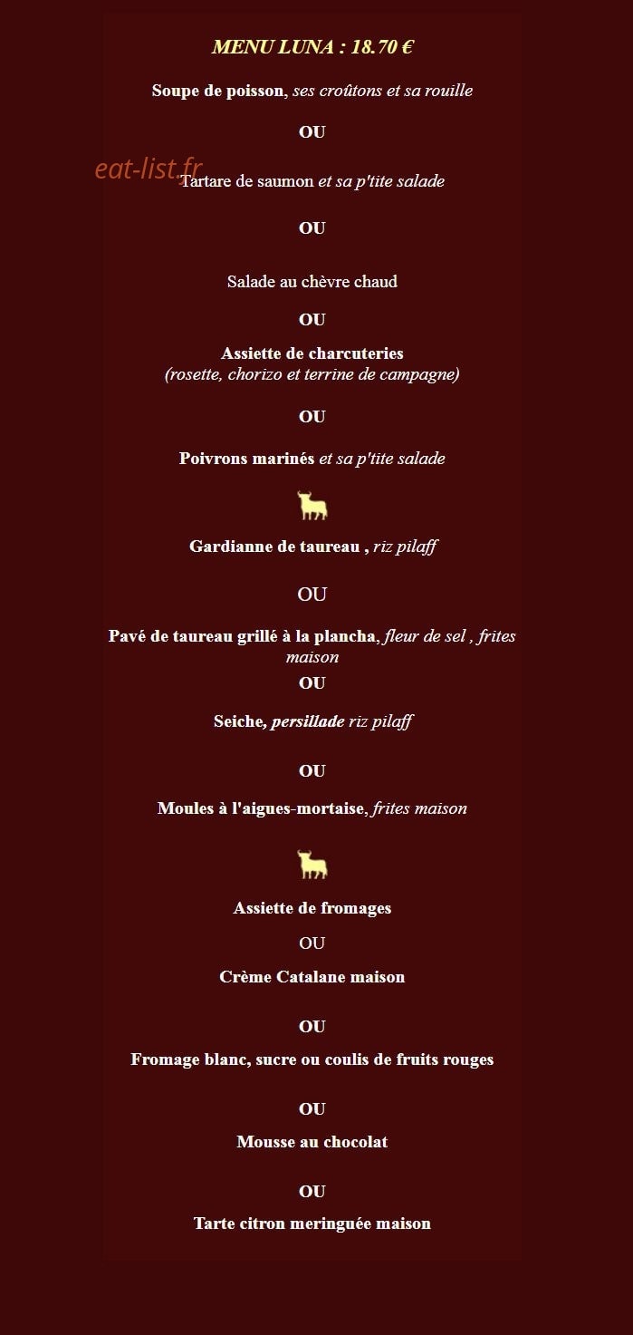 Casa Toro Luna — carte page 8