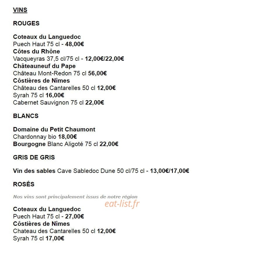 Chez Coco — carte page 3