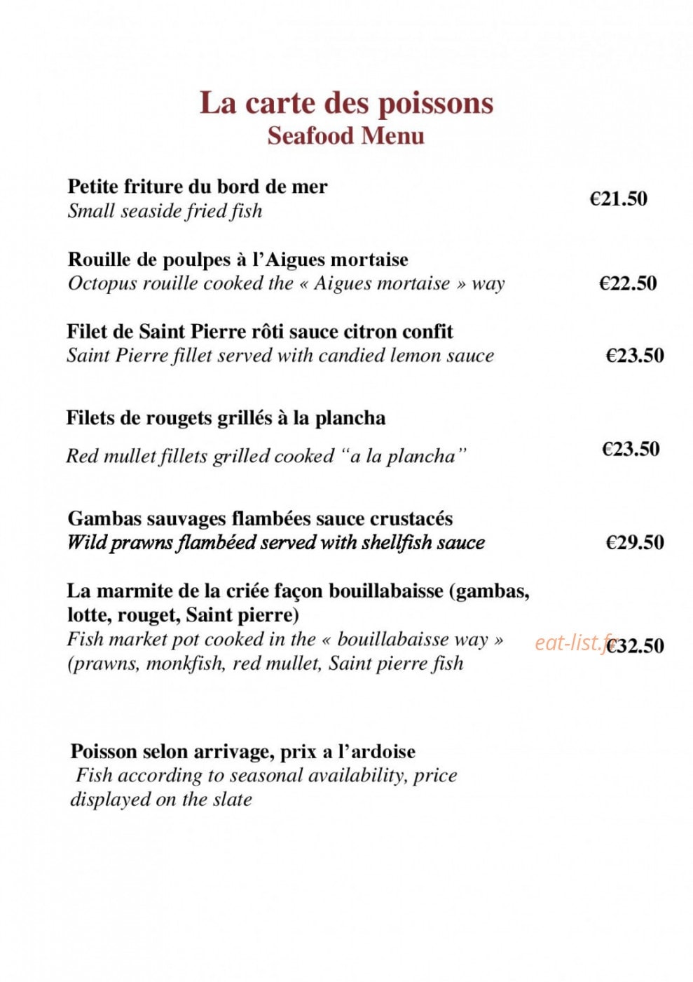 L'Oustau Camarguais — carte page 6