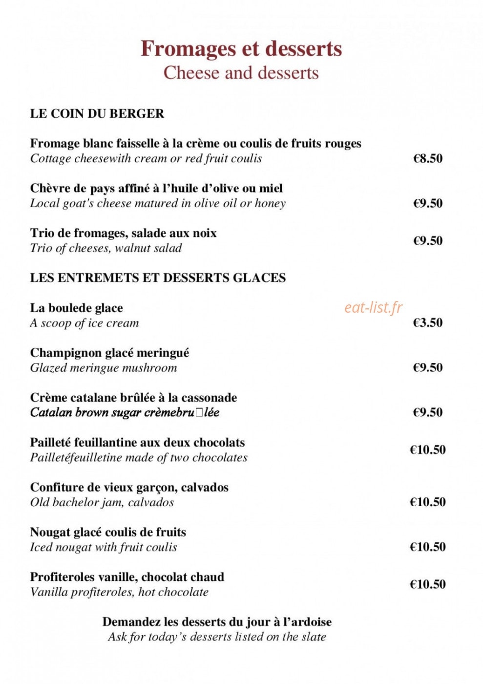L'Oustau Camarguais — carte page 8