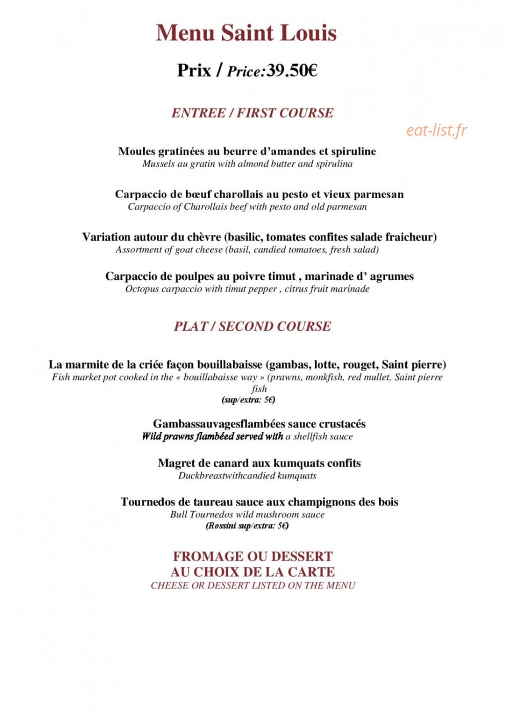 L'Oustau Camarguais — carte page 2
