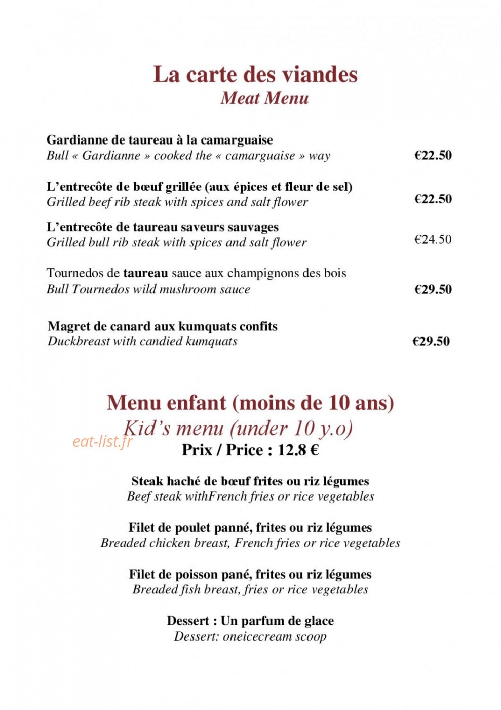 L'Oustau Camarguais — carte page 7