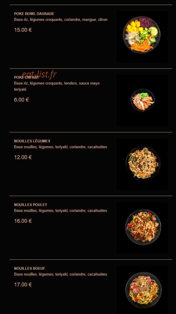 La Fabrique à Sushi — carte page 17