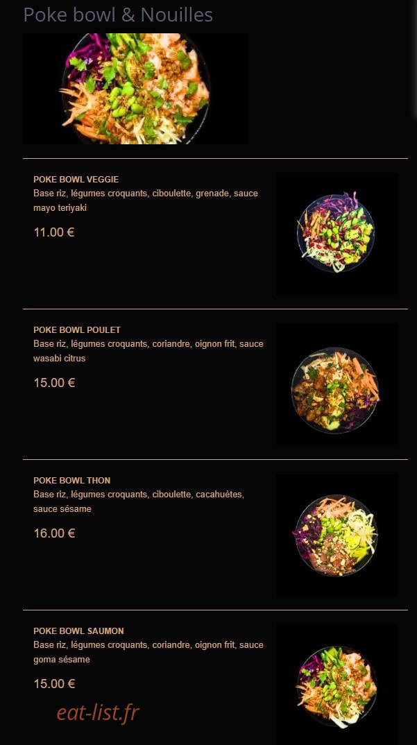 La Fabrique à Sushi — carte page 16