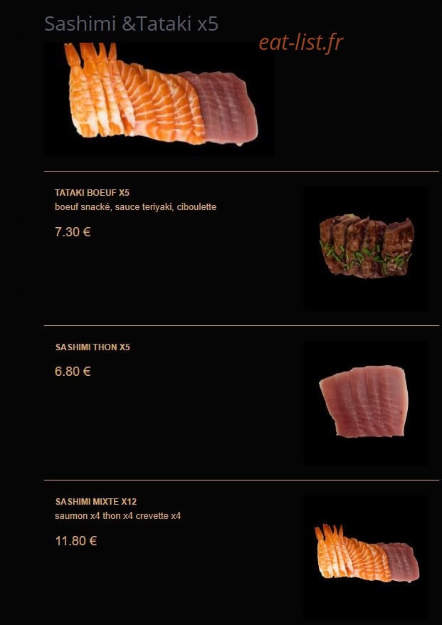 La Fabrique à Sushi — carte page 12