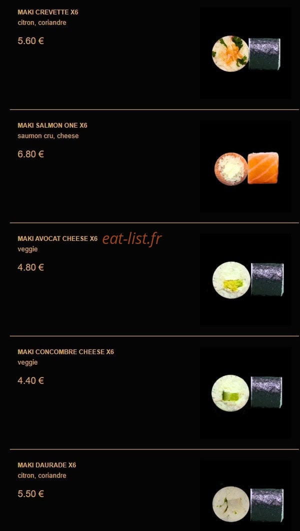 La Fabrique à Sushi — carte page 4
