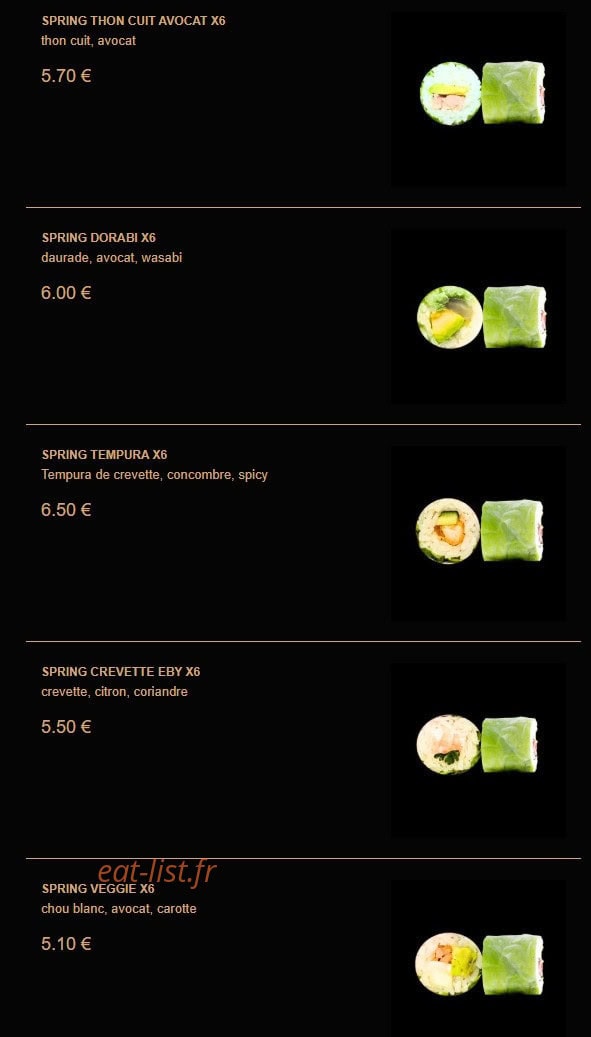 La Fabrique à Sushi — carte page 11