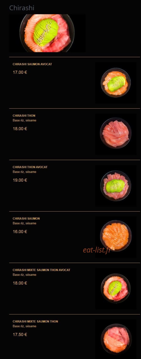 La Fabrique à Sushi — carte page 18