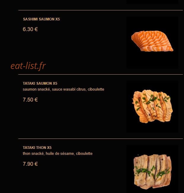La Fabrique à Sushi — carte page 13