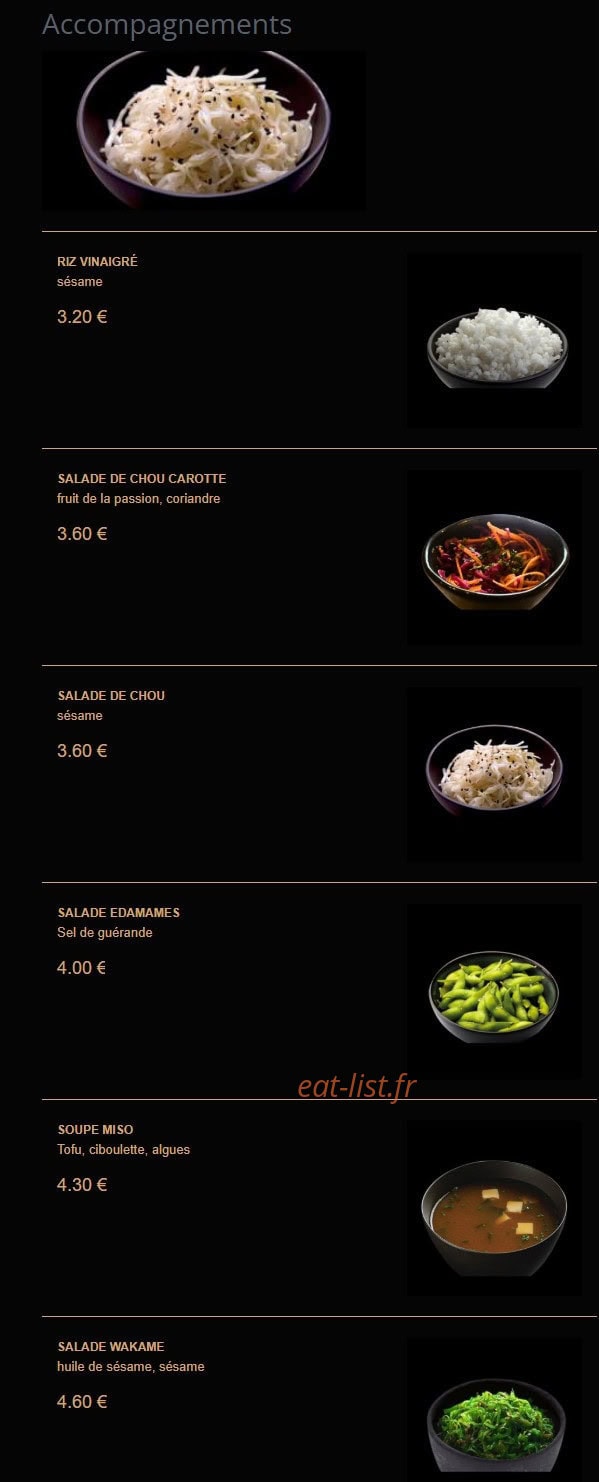 La Fabrique à Sushi — carte page 21