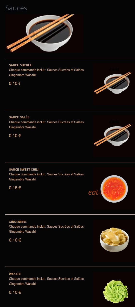 La Fabrique à Sushi — carte page 26