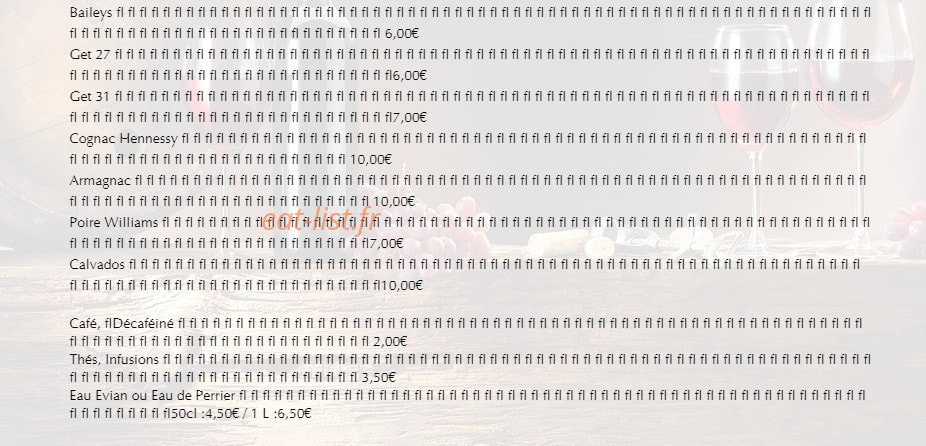 La table de Paco — carte page 12