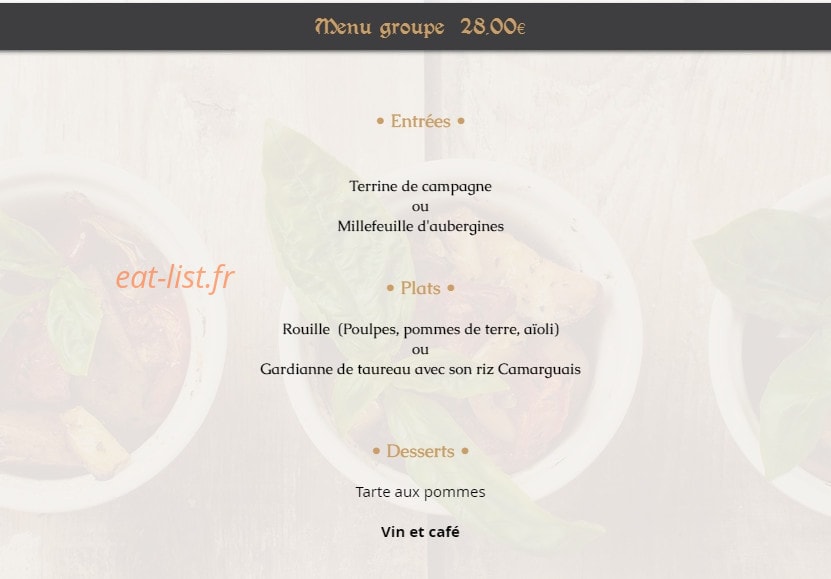 La table de Paco — carte page 9