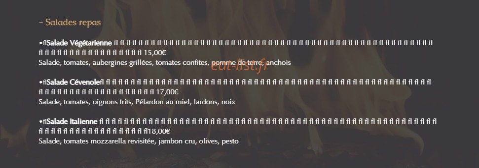 La table de Paco — carte page 2