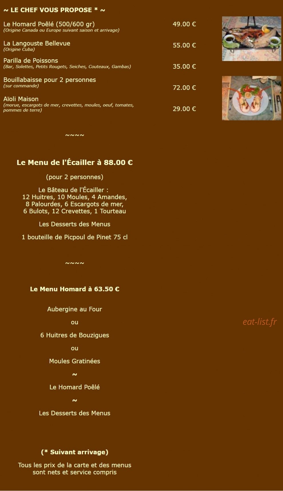 Le Café du Commerce — carte page 4