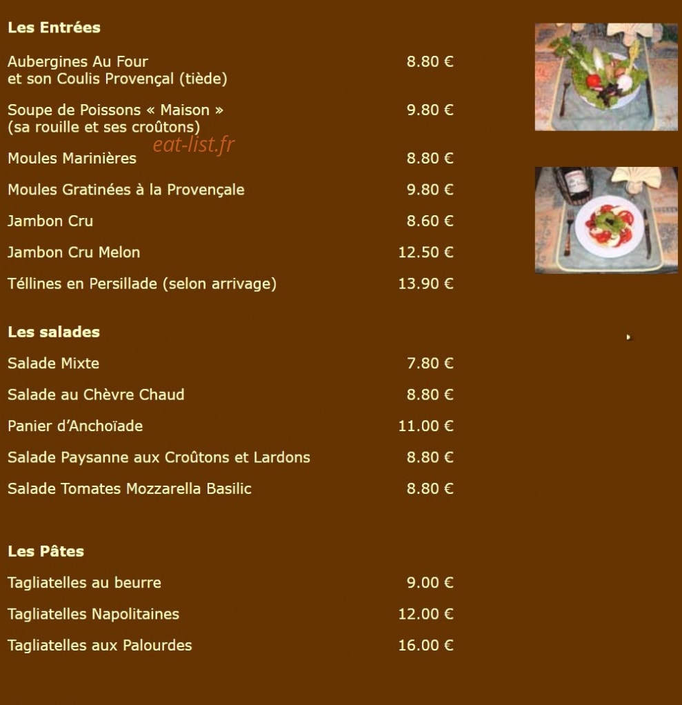 Le Café du Commerce — carte page 1