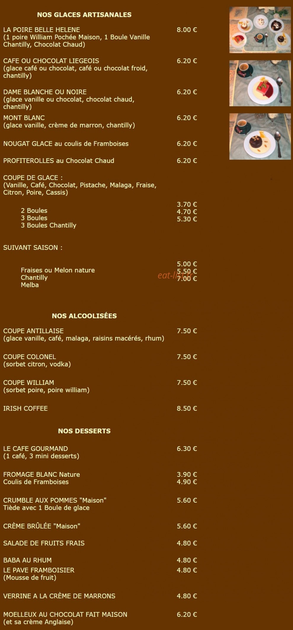 Le Café du Commerce — carte page 6