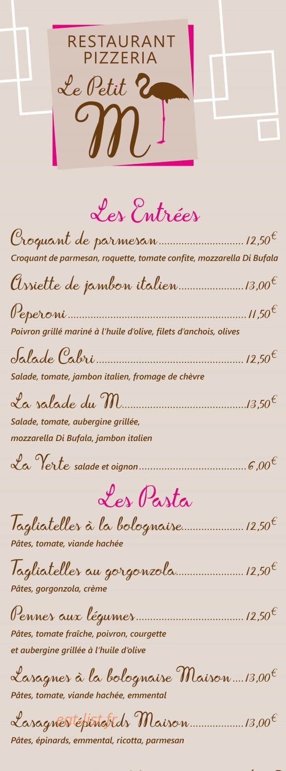 Le petit M — carte page 2