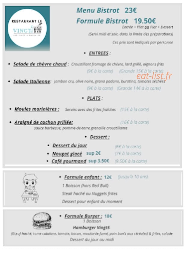 Le Vingt5 — carte page 2