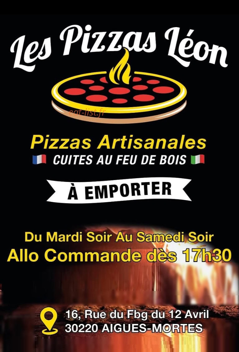 Les Pizzas Léon — carte page 1