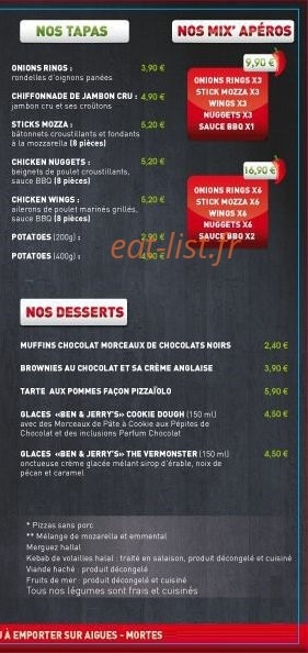 Pili pizza — carte page 4