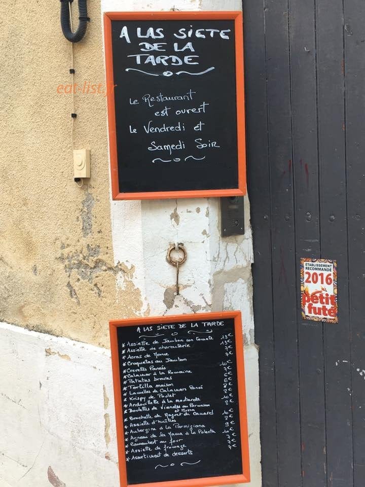 A Las Siete De La Tarde (Chez Momo) — carte page 1
